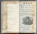 Photo 1 : ÉTAT MILITAIRE DE FRANCE, 1781.