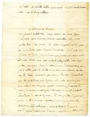 Photo 1 : Campagne de Saint Domingue. LETTRE DU SOLDAT JEAN-BAPTISTE HERVIERS À SES PARENTS, de Belle Ile en Mer 19 octobre 1801, AVANT SON EMBARQUEMENT POUR L'AMÉRIQUE.