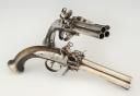 PAIR OF THREE-BARRELED PISTOLS SIGNED WALSINGHAM, Kingdom of England. 30097