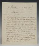 LETTER FROM SOLDIER ANTOINE CAMUS, grenadier in the 56th Line Regiment, stationed in Amsterdam, TO MR. CALLANC, farmer in Vivaise, dated August 12, 1810. 18857-2