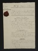 Armée d'Orient. 61ème Demi-brigade de ligne. CERTIFICAT DE SERVICE DU CITOYEN JEAN BAPTHISTE DUHET, fusilier à la 4e Compagnie du 2è Bataillon pour obtenir sa retraite et pension, 6 Vendémiaire an 8 (28 septembre 1799). 18910-3