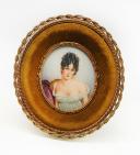 PORTRAIT MINIATURE D'UNE FEMME STYLE PREMIER EMPIRE, XXème siècle. 33659