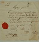Photo 2 : ACT OF SERVICE OF RENÉ GARNIER OF THE FIRST BATTALION OF LYSLE ET VILAINE, 27 Pluviôse 2nd republican year. 26233-1