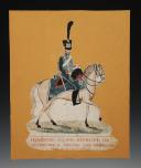 Photo 2 : Horse Chasseur of the 8th Regiment: Fragment of Watercolor and Ink Drawing, First Empire. 1880-19