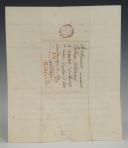 Photo 2 : LETTER FROM SOLDIER ANTOINE CAMUS, grenadier in the 56th Line Regiment, stationed in Amsterdam, TO MR. CALLANC, farmer in Vivaise, dated August 12, 1810. 18857-2
