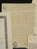 Photo 2 : ENSEMBLE DE CINQ DOCUMENTS (1807 - 1811) CONCERNANT UN RÉFUGIÉ EGYPTIEN, DAOUD SALUM (SALOUMÉ), NATURALISÉ FRANÇAIS, demeurant à Marseille. 18907-29