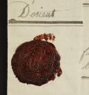 Photo 2 : Armée d'Orient. 61ème Demi-brigade de ligne. CERTIFICAT DE SERVICE DU CITOYEN JEAN BAPTHISTE DUHET, fusilier à la 4e Compagnie du 2è Bataillon pour obtenir sa retraite et pension, 6 Vendémiaire an 8 (28 septembre 1799). 18910-3