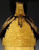 Photo 3 : CASQUE DE LIEUTENANT SURNUMÉRAIRE DU COMTE DE GONTAUT-BIRON, 3ème brigade du 2ème Escadron DES GENDARMES DE LA MAISON MILITAIRE DU ROI, modèle 1814, Restauration. 30015
