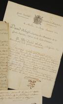 Photo 3 : ENSEMBLE DE CINQ DOCUMENTS (1807 - 1811) CONCERNANT UN RÉFUGIÉ EGYPTIEN, DAOUD SALUM (SALOUMÉ), NATURALISÉ FRANÇAIS, demeurant à Marseille. 18907-29