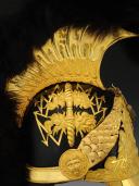 Photo 7 : CASQUE DE LIEUTENANT SURNUMÉRAIRE DU COMTE DE GONTAUT-BIRON, 3ème brigade du 2ème Escadron DES GENDARMES DE LA MAISON MILITAIRE DU ROI, modèle 1814, Restauration. 30015