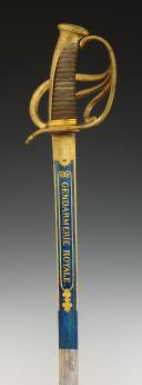 Photo 8 : SUBALTERN OFFICER'S SABER OF THE ROYAL GENDARMERIE, model 1816, Restoration period. 34393