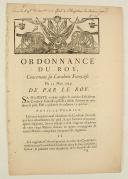 ORDONNANCE DU ROY, concernant sa Cavalerie Françoise. Du 15 mars 1749. 6 pages