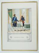 Photo 1 : REPRODUCTION DE GRAVURE EN COULEURS DU RÈGLEMENT DE BARDIN, 1812 : MARÉCHAUX D'EMPIRE.