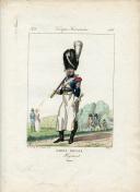 Photo 1 : GENTY : TROUPES FRANÇAISES, PLANCHE 6, GARDE ROYALE - RÉGIMENT SAPEURS, 1816.