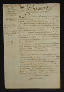 Prisonniers de guerre. RAPPORT DES OFFICIERS MILITAIRES AU DIRECTOIRE EXÉCUTIF CONCERNANT LE CAPITAINE BEDOUT, QUI COMMANDAIT LE VAISSEAU LE TIGRE, À SON RETOUR DES PRISONS D'ANGLETERRE où il était prisonnier, 20 brumaire an 4 (11 novembre 1795). 18915-12