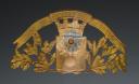 Photo 2 : PLAQUE DE CASQUE DE SAPEURS-POMPIERS, type 1933, Troisième République. 25375-17