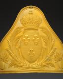 Photo 2 : PLUME HOLDER PLATE OF A GRENADIER OFFICER OF THE ROYAL GUARD, 1814 model, Restoration period. 30894