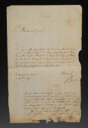 Photo 3 : Battle of Zurich, death of Swiss General VON HOTZE. Two autograph letters from Field Marshal PETRASCH to General SOULT regarding the death of Lieutenant General HOTZE, each with an autograph subscription from Battalion Chief DEVILLIERS, on the 4th and 5th of Vendémiaire, year 8. 18910-46