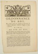 ORDONNANCE DU ROY, pour réduire chacun des régimens de Cavalerie de Royal-Allemand, Rosen & Nassau, à deux escadrons. Du 15 mars 1749. 4 pages
