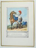 Photo 1 : REPRODUCTION DE GRAVURE EN COULEURS DU RÈGLEMENT DE BARDIN, 1812 : 2ème RÉGIMENT DE CARABINIERS.