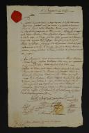 1er Bataillon d'Eure et Loir. EXTRAIT DU PROCÈS-VERBAL DU 25 mars 1792 NOMMANT LE CITOYEN MARCEAU * COLONEL EN SECOND DU DIT BATAILLON, "D'Eulémond" (Deûlémont)  le10 juillet 1793. 18915-13