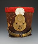 SHAKO D'INFANTERIE DE MARINE, modèle 1825, Restauration. 33901
