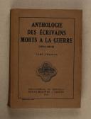 Photo 2 : GUERRE 1914-1918. Anthologie des écrivains morts à la guerre 1914-1918.