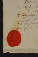 Photo 2 : Eastern Army. 12th Light Half-Brigade. APPOINTMENT BY GENERAL DAMAS OF CITIZEN BRUN, Battalion Chief, to the rank of Brigade Chief in said Corps, 26 pluviôse year 8 (February 15, 1800). 18910-5