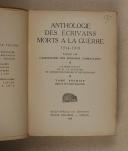 Photo 3 : GUERRE 1914-1918. Anthologie des écrivains morts à la guerre 1914-1918.