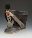 Photo 3 : SHAKO OF THE 4th REGIMENT OF CHASSEURS À CHEVAL, model 1812, First Empire. 30239.