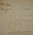 Photo 3 : AUTOGRAPH LETTER OF ALPHONSE DE GROUCHY, colonel of the 12th Regiment of Chasseurs à Cheval, in which he requests horses to reinforce his regiment, Cateau on May 27, 1815. 18906-44