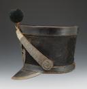 Photo 4 : SHAKO OF THE 4th REGIMENT OF CHASSEURS À CHEVAL, model 1812, First Empire. 30239.