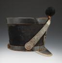 Photo 6 : SHAKO OF THE 4th REGIMENT OF CHASSEURS À CHEVAL, model 1812, First Empire. 30239.