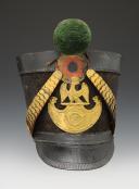 SHAKO DU 119ème RÉGIMENT DE VOLTIGEURS D'INFANTERIE DE LIGNE, type 1812, Premier Empire. 30240