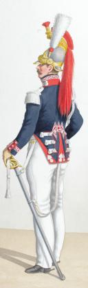 Photo 2 : 1830. Garde Royale. Cuirassiers (1er Régiment). Maréchal des Logis-Trompette, Trompette.