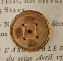 Photo 2 : NATIONAL VOLUNTEERS BUTTON, model 1791. Revolution. 20737-44