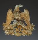 Photo 2 : PLAQUE DE SHAKO DE LA 23ème LÉGION DE LA GARDE NATIONALE, modèle 1852, Présidence de Louis-Napoléon. 33324R