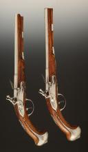 Photo 2 : PAIRE DE PISTOLETS D'ARÇON D'OFFICIER, Dernier quart du 17° siècle, règne de Louis XIV. 34640