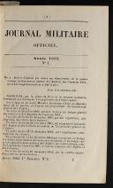 Photo 3 : JOURNAL MILITAIRE OFFICIER ANNÉE 1862 (1er semestre).