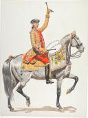Photo 5 : Condé cavalerie, 4 aquarelles originales par Lucien ROUSSELOT d'après "La Sabretache", collection CARLET.