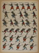 Photo 1 : PELLERIN - " Combats au Dahomey - Amazones & Guerriers  " - Imagerie d'Épinal - n° 244