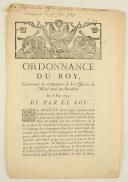ORDONNANCE DU ROY, concernant les compagnies de bas-Officiers de l'Hôtel royal des Invalides. Du 8 mai 1749. 2 pages