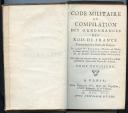 Photo 1 : CODE MILITAIRE OU COMPILATION DES ORDONNANCES DES ROIS DE FRANCE CONCERNANT LES GENS DE GUERRE PAR LE SIEUR BRIQUET, 1761, TOME 3.
