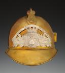 CASQUE DE SOUS-OFFICIER DE SAPEURS-POMPIERS DE LA COMMUNE DE PAMPROUX, type 1895, Troisième République. 24534
