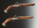 PAIRE DE PISTOLETS À SILEX SIGNÉS POITEVIN À ANGOULÊME, Ancienne Monarchie, vers 1745. 30095