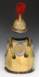 CASQUE ET CUIRASSE TROUPE DE CARABINIERS DE LA GARDE IMPÉRIALE, modèle 1858, Second Empire. 32152