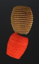 DEUX POMPONS OLIVES D'OFFICIER ET TROUPE POUR PLUMET DE CASQUE DE CAVALERIE, Monarchie de Juillet. 33664