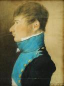 Photo 2 : FAURET J.M. : Portrait d'un officier d'infanterie Premier Empire, pastel sur papier.
