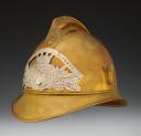 Photo 2 : FIREFIGHTER NON-COMMISSIONED OFFICER HELMET FROM THE MUNICIPALITY OF PAMPROUX, 1895 pattern, Third Republic. 24534