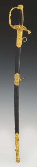 Photo 3 : SABRE D'OFFICIER SUPÉRIEUR DE MARINE, modèle 1853 modifié 1870, Troisième République. 32646